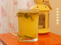 冬季热饮百香果柠檬茶饮品图片