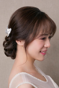 气质的伴娘韩版韩版新娘盘发发型设计图