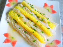 广东特产美食小吃金黄色的肠粉斋肠
