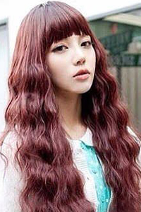 韩国最新长发女水波纹烫发烫发发型图片大全