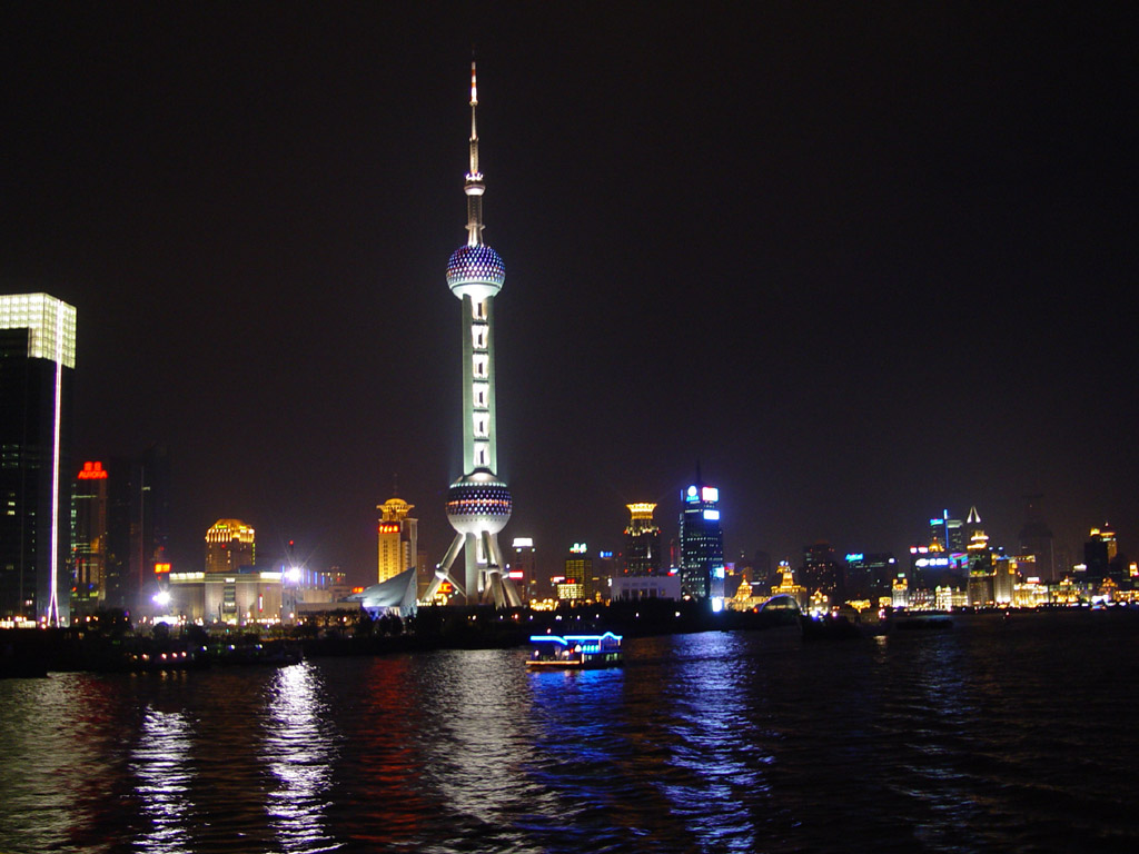 上海东方明珠夜景高清建筑壁纸图片第5张