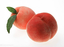 两个新鲜水果桃子果实摄影图片